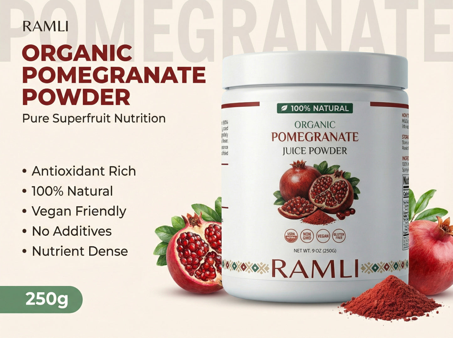 Organic Granaatappelpoeder